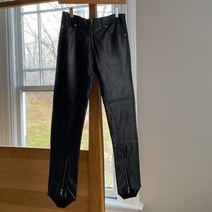 Maison Margiela MM6 leather zip-up pants
